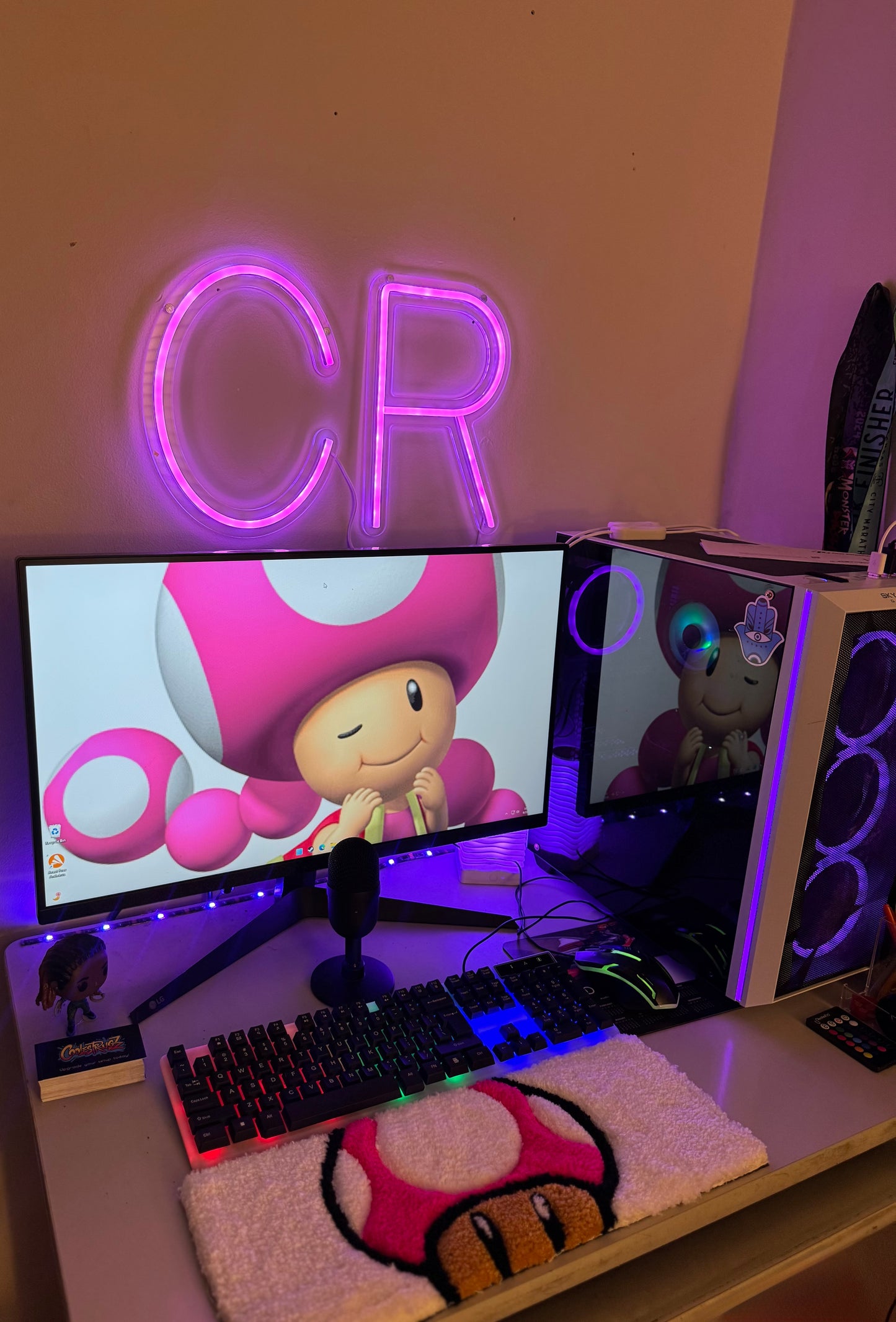 Toadette(Pink)Mini Keyboard Rug