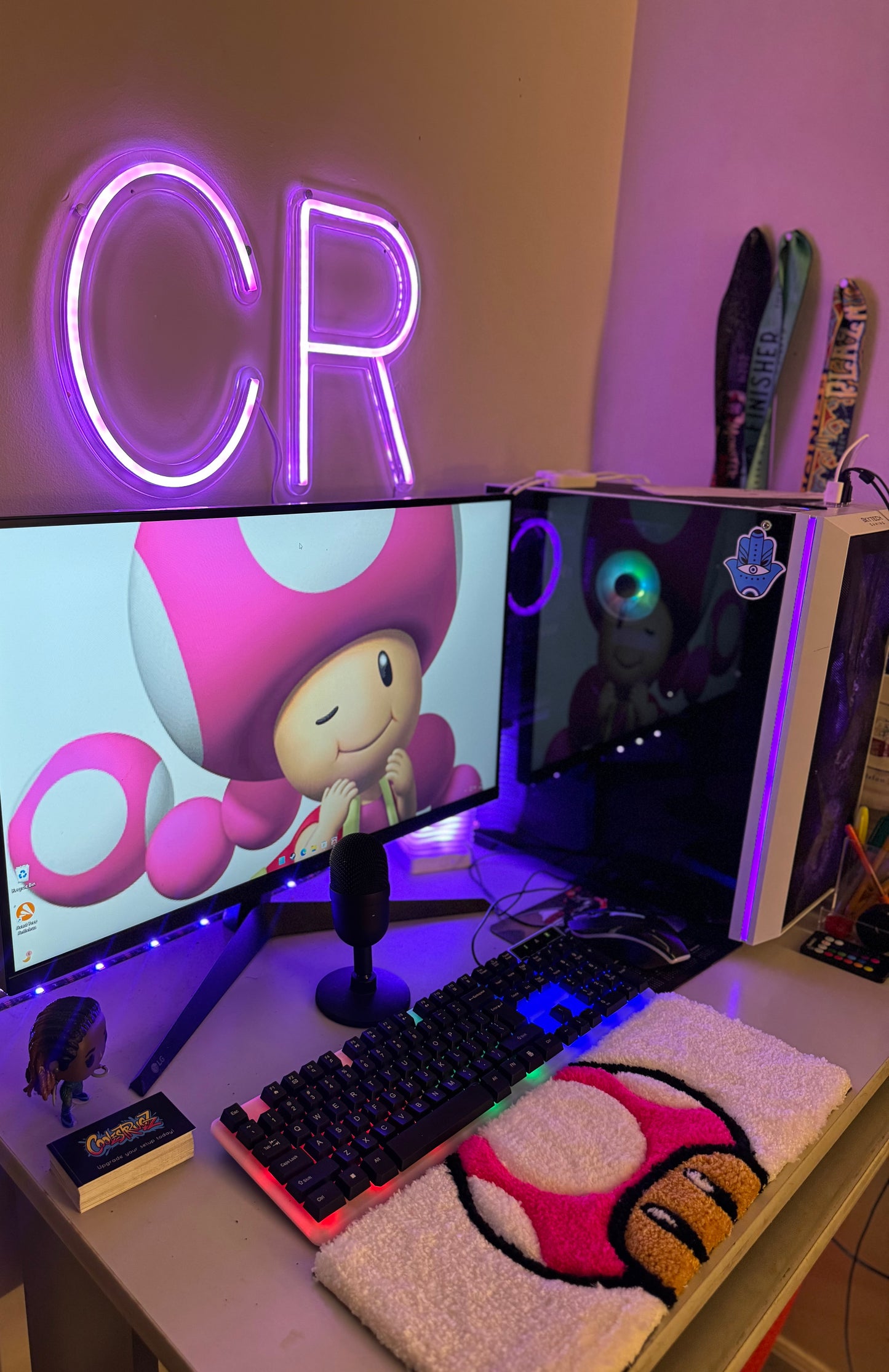 Toadette(Pink)Mini Keyboard Rug
